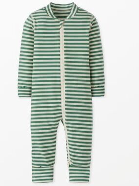 Hanna Andersson Layette Tencel Soft Sage Stripe Sleeper Size 18-24 months